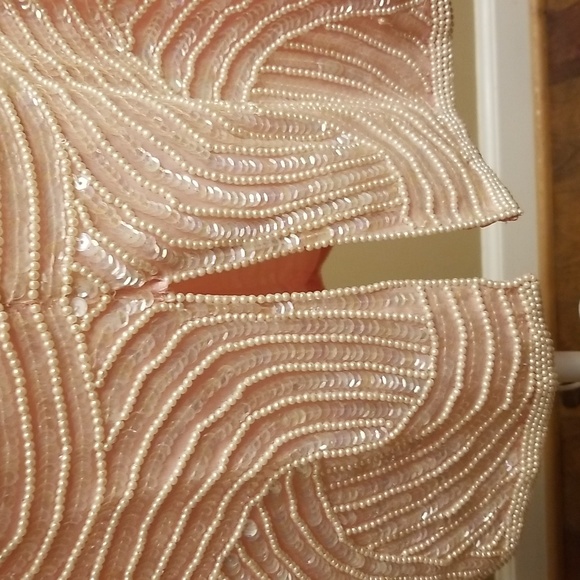 Stunning Vintage Gatsby Silk Sequined Dress - Picture 10 of 11